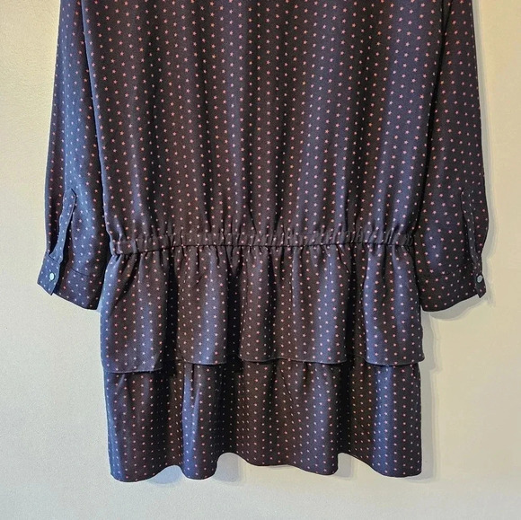 Scotch & Soda Stars Print Long Sleeve Low Waist Mini Ruffled Dress Size Medium. - Picture 14 of 16